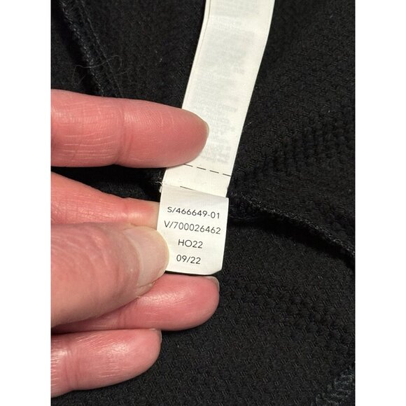 Athleta Layered Shirt‎ Scrunch Bottom Size Medium Black Polyester Blend Preppy - Picture 10 of 15